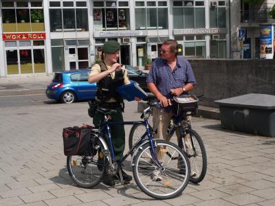 Busted by Bike Polizei