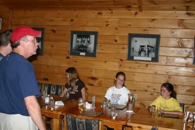DInner at the lodge