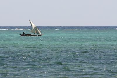Local fishermen on his dhow