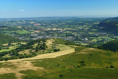 View of Abergavenny from Sugarloaf mountain