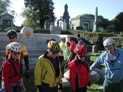 The 5BBC Cemetery Ride At The Grave of Harry & Wilhelmina Weiss