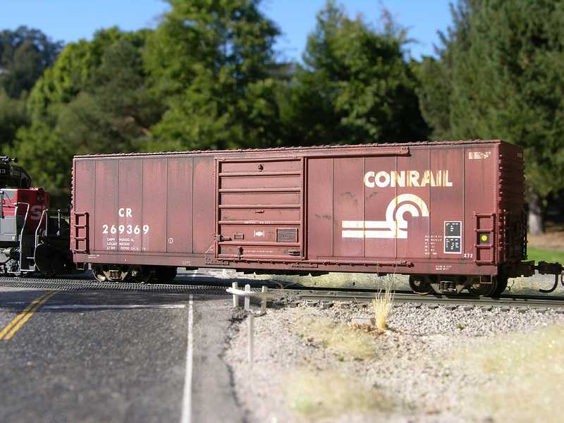 CR X72 Boxcar from a cheapie Life-Like Train-set car