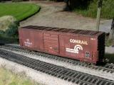 cheapie Lifelike  train set car, redone as a Conrail  X72 prototype by Chris Palomarez