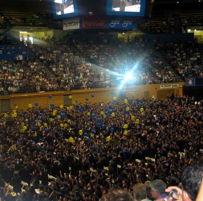 Balloons were dropped on the graduates.JPG