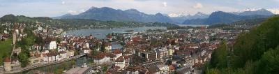 Bird view of Lucerne