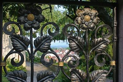 View through the garden gate