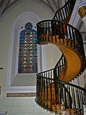 Loretto Chapel Stairs & Stained Glass