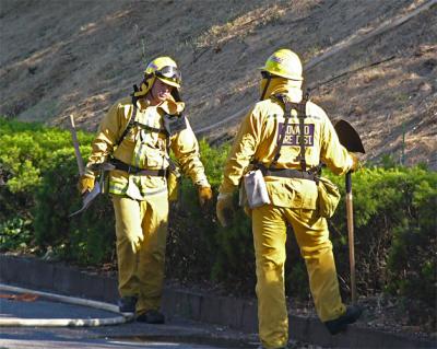 Firemen with Shovel & Ax