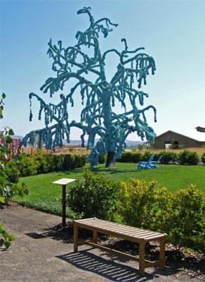Blue Tree & Bench