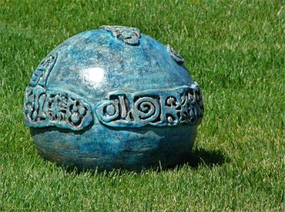 Turquoise Ball on Grass