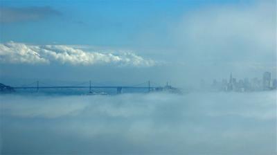 Bay Bridge  in the Clouds
