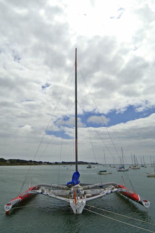 Racing Catamaran in the Harbour of Trinit s/M