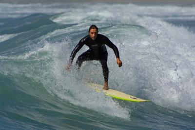 Surfing at Pointe de la Torche