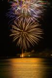 Fireworks at St. Cado, 14th of July, Morbihan, Bretagne