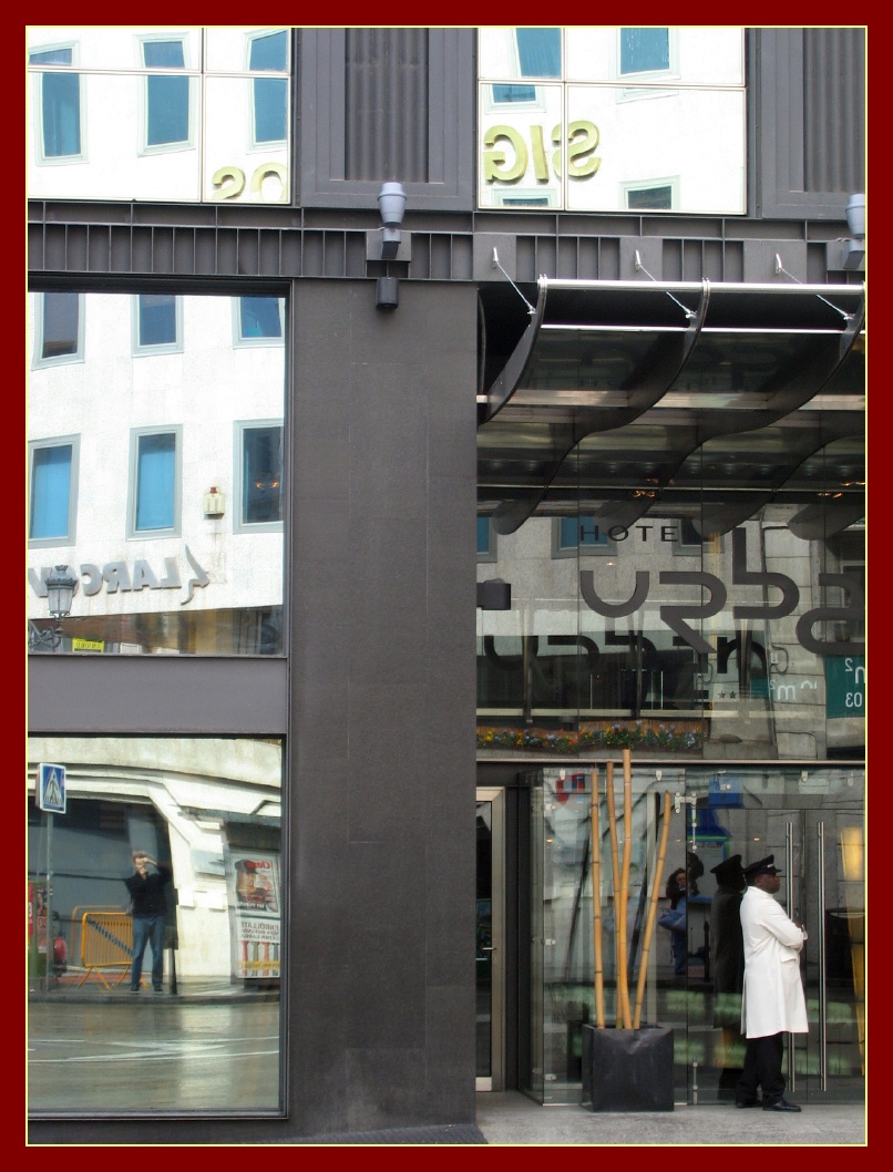 Self-portrait with doorman
