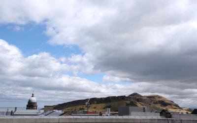 edinburgh, panoramic view of the roof tops