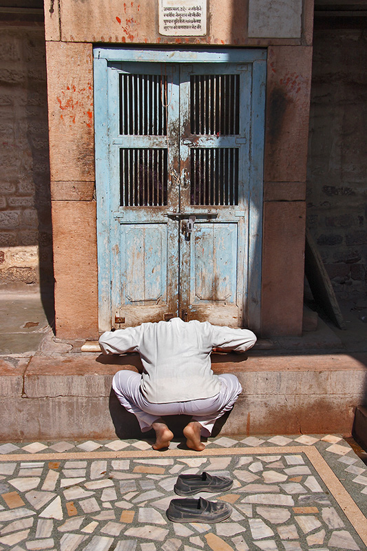 Praying before a Hidden Shrine, Sachiya Mata Temple