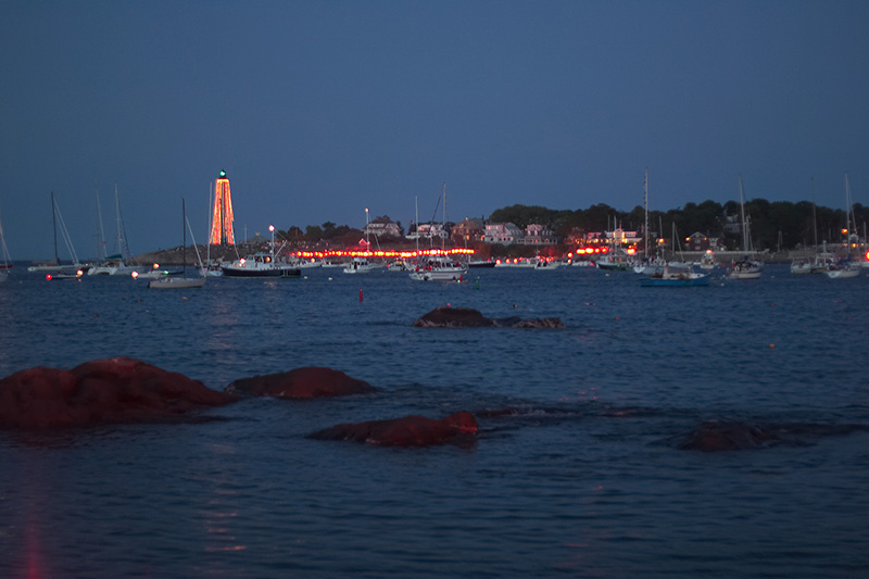 Flares Ring the Harbor on July 4th