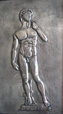 David Michelangelo, replica, tin 46 x 26.5cm
