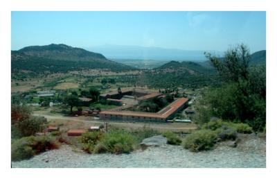 Leimonos Monastery (through the coach window)