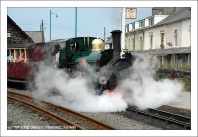 Blanche at Porthmadog Station