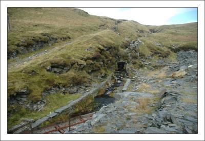 After lunching here we climbed this incline way above Blaenau