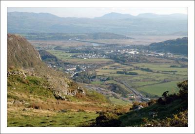 You get some good views from up here (of Porthmadog)