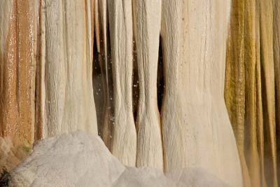 A wall of stalagtites *