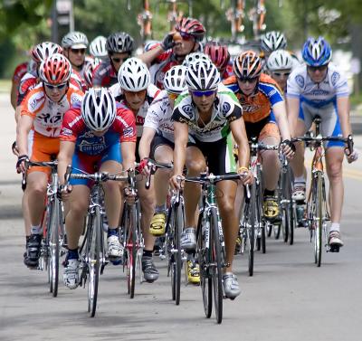 A race of cyclists