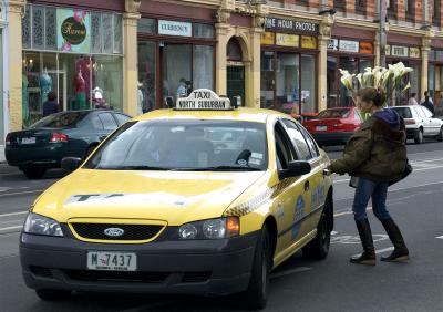 Flowers by taxi