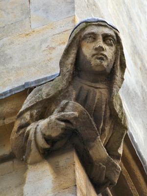 Pious lady at All Saint's Passage