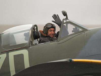 Pilot waving