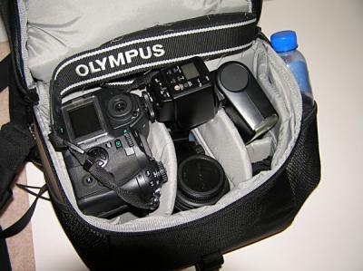 Flash setup: E-1 + 14-54mm + FL-40 mounted
