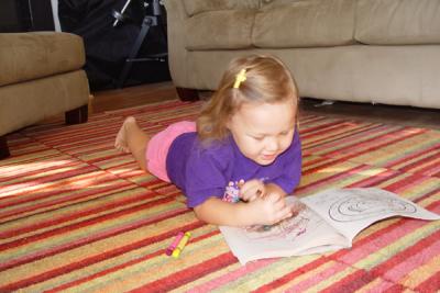 Rory loves to color