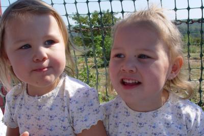 HayRide!!!  Reagan on the left