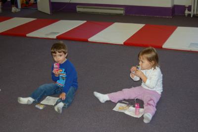 Rory and Cameron having a snack too