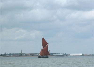 Sailing barge off Harwich