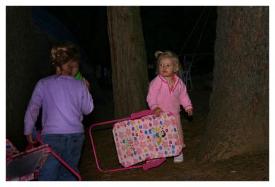 Emily enjoying the campground