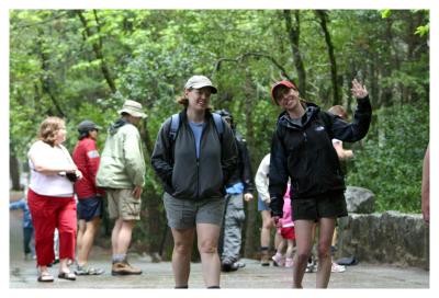 Hiking to the falls