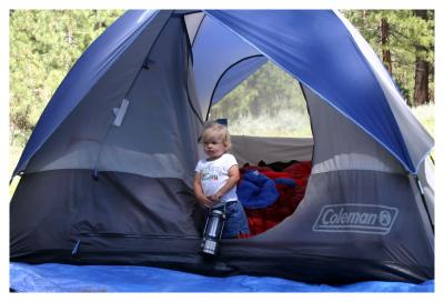 Playing with the tent