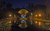 Reflecting Pool At Balboa Park At Night