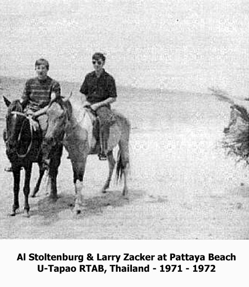 U-T Cowboys - Al Stoltenburg & Larry Zacker at Pattaya Beach   1971-1972