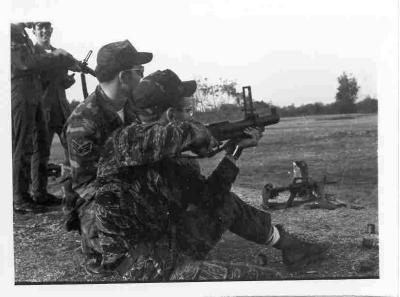 Ernie Childers and John Wood M-79 Training Udorn 1970