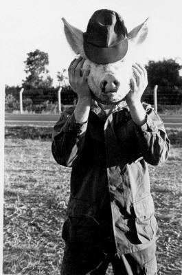 Joe Robinson and Pig Head  Udorn 1970
