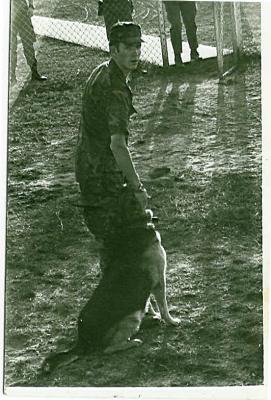 Unk Handler and Dog  Udorn 1971