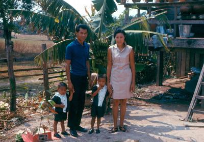029  RTAFB Thai Guard, his wife, and two sons