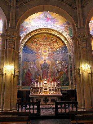 Lourdes, inside the Basilic.