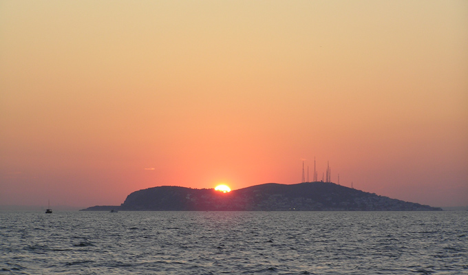 Sunset from Princess Islands in Istanbul