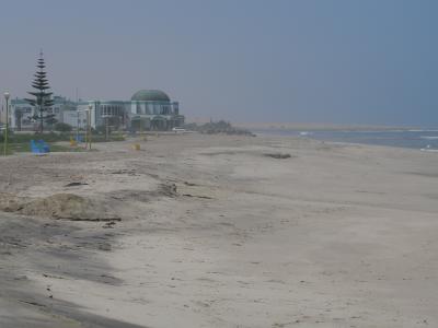 deserted beaches being washed by the vialent waves of the atlantic