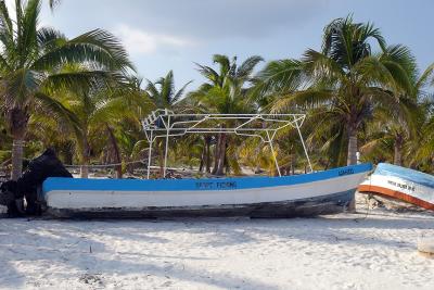 Boat at Akumal Bay